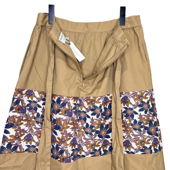 NEW Sachin + Babi Tan and Floral Jacquard Maxi Skirt Size 12 - Picture 6 of 14